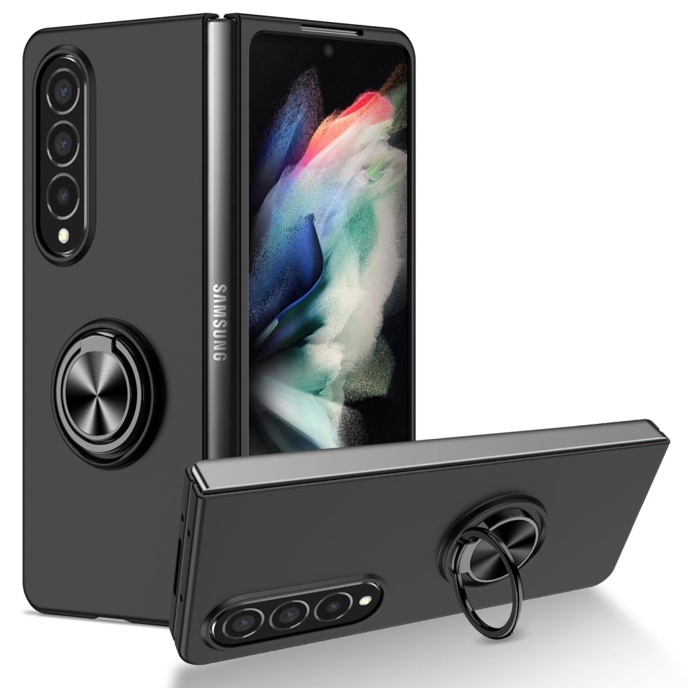 Coque magnétique avec porte-bague Samsung Galaxy Z Fold 4 Noir