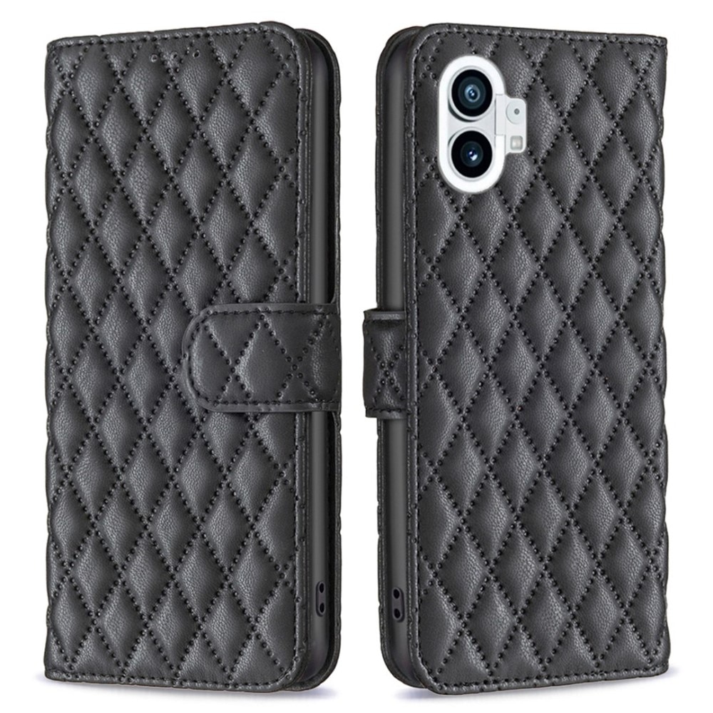 Coque portefeuille matelassé Nothing Phone 1 Noir
