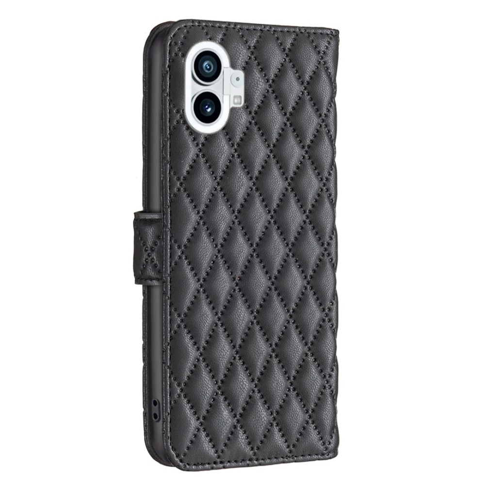 Coque portefeuille matelassé Nothing Phone 1 Noir