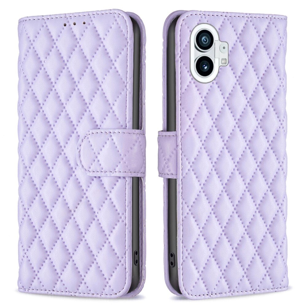 Coque portefeuille matelassé Nothing Phone 1 Violet