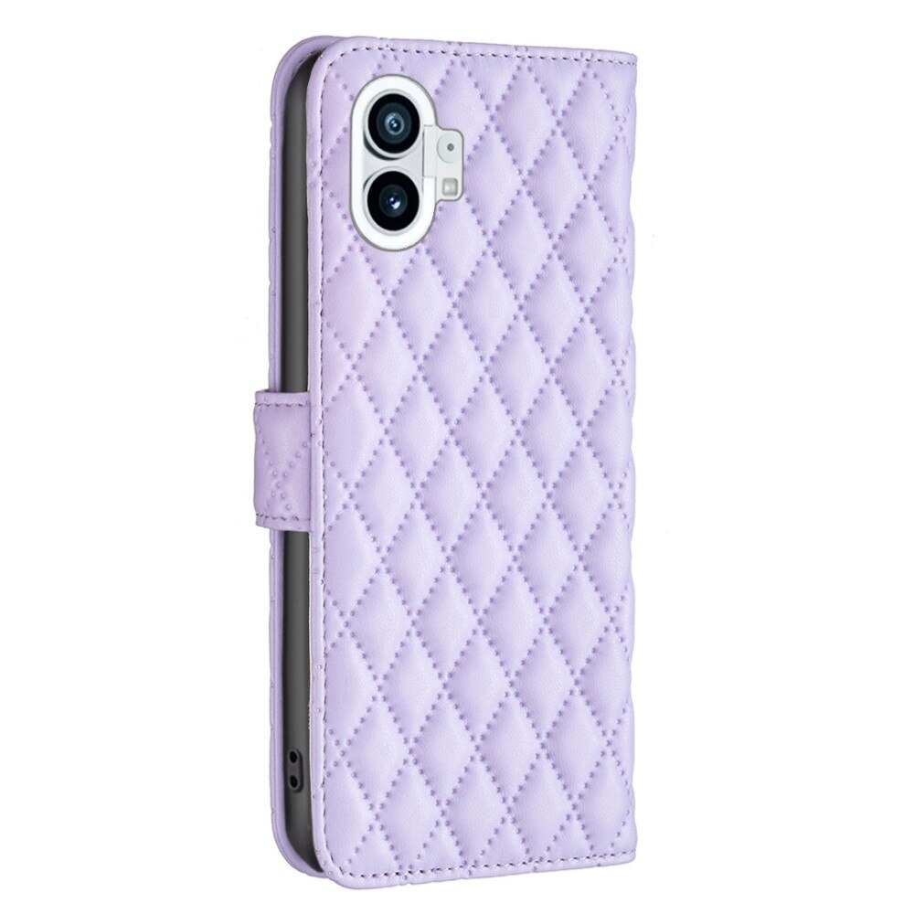 Coque portefeuille matelassé Nothing Phone 1 Violet