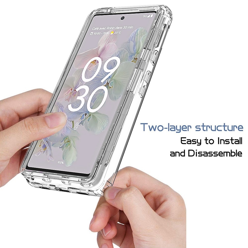 Coque de couverture complète Google Pixel 6a, Transparent