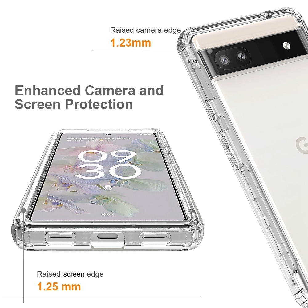 Coque de couverture complète Google Pixel 6a, transparent