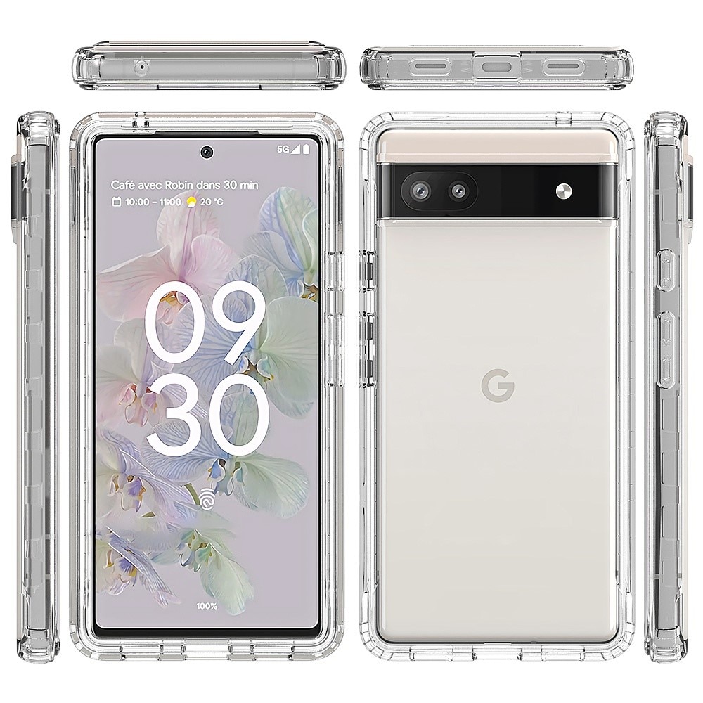 Coque de couverture complète Google Pixel 6a, Transparent