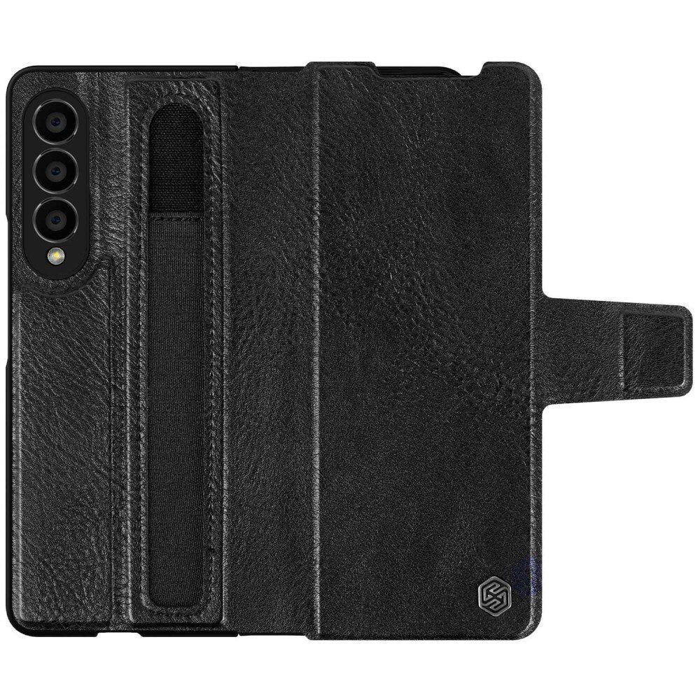 Coque Leather Case with Pen Slot Samsung Galaxy Z Fold 4 Noir