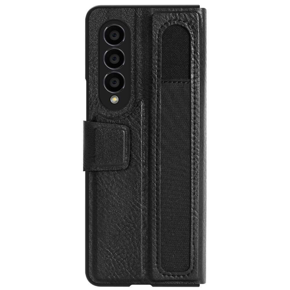 Coque Leather Case with Pen Slot Samsung Galaxy Z Fold 4 Noir