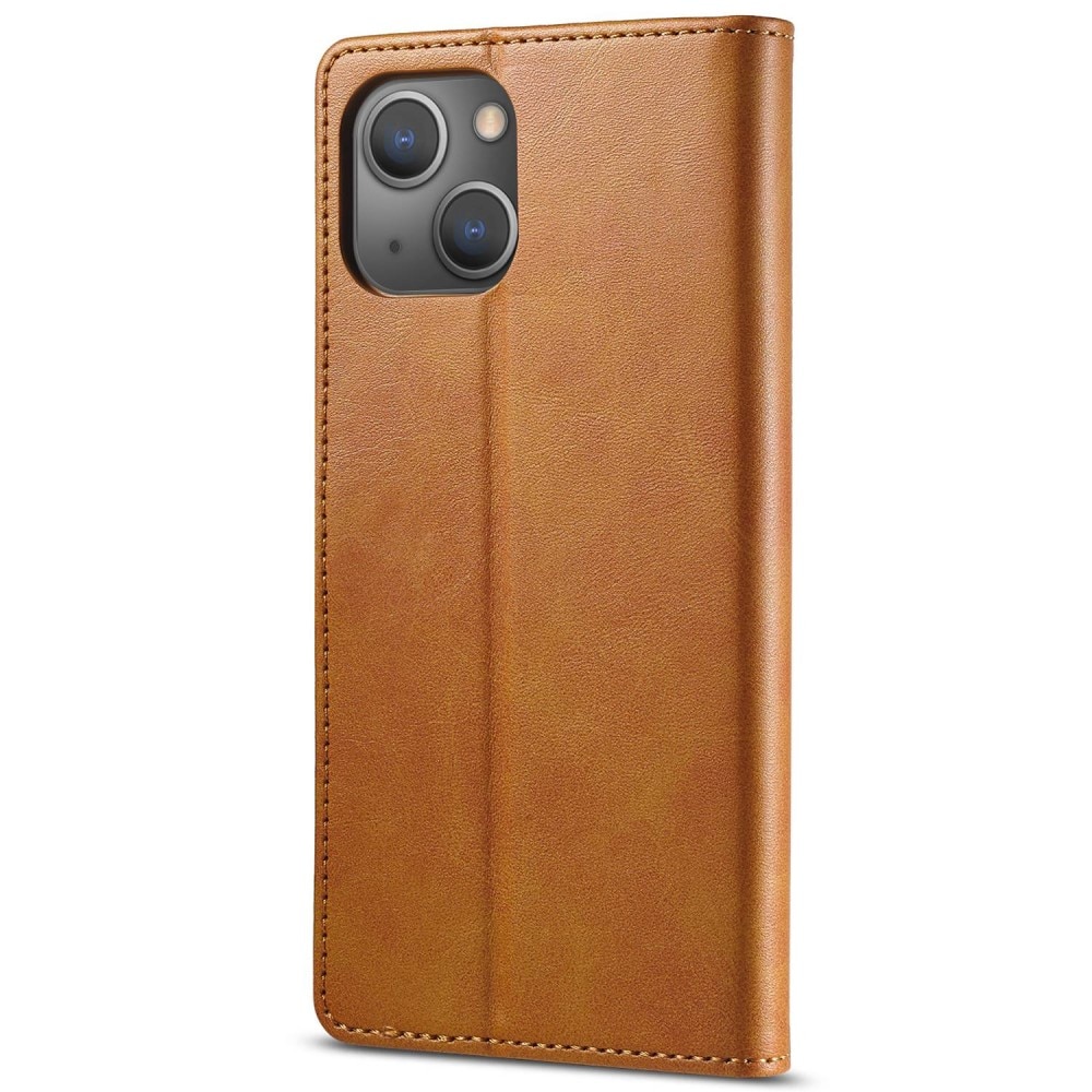 Étui portefeuille iPhone 14 Cognac