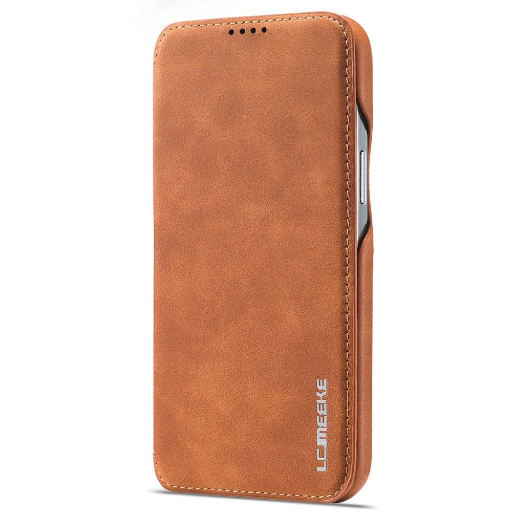 Étui portefeuille mince iPhone 14 Pro Cognac