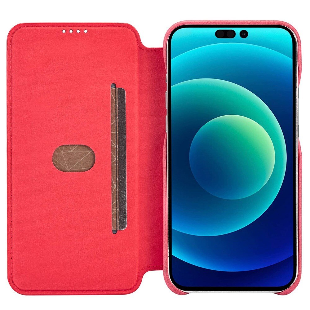 Étui portefeuille mince iPhone 14 Pro Max Rouge