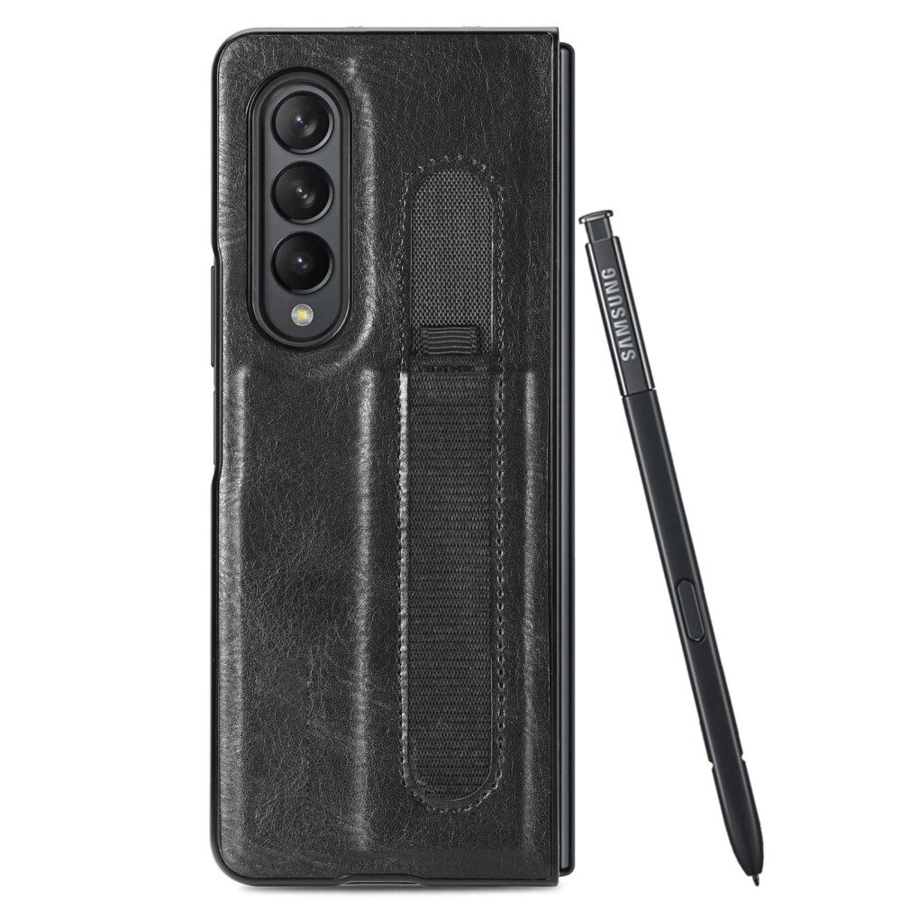 Coque en Cuir avec rangement S-pen Samsung Galaxy Z Fold 4 Noir