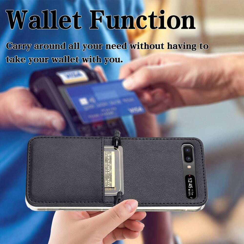 Étui portefeuille Slim Card Wallet Samsung Galaxy Z Flip Noir