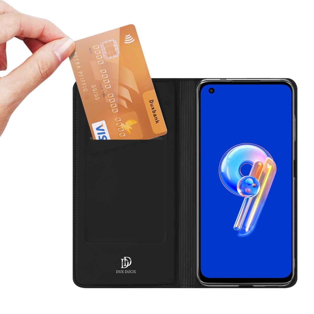 Étui portefeuille Skin Pro Series Asus ZenFone 9, Noir