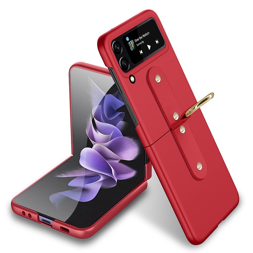 Coque avec porte-bague Samsung Galaxy Z Flip 4 Rouge
