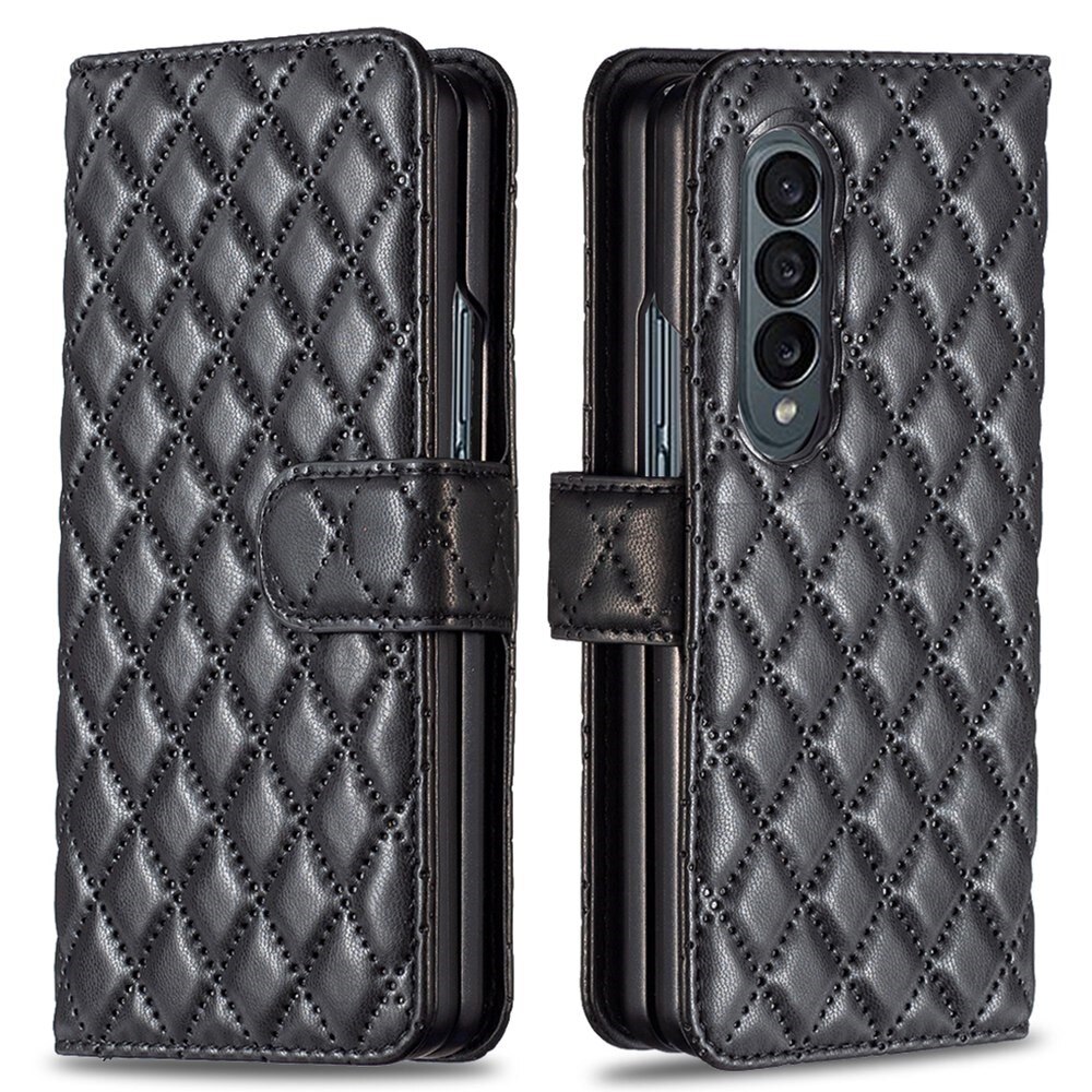 Coque portefeuille matelassé Samsung Galaxy Z Fold 4 Noir