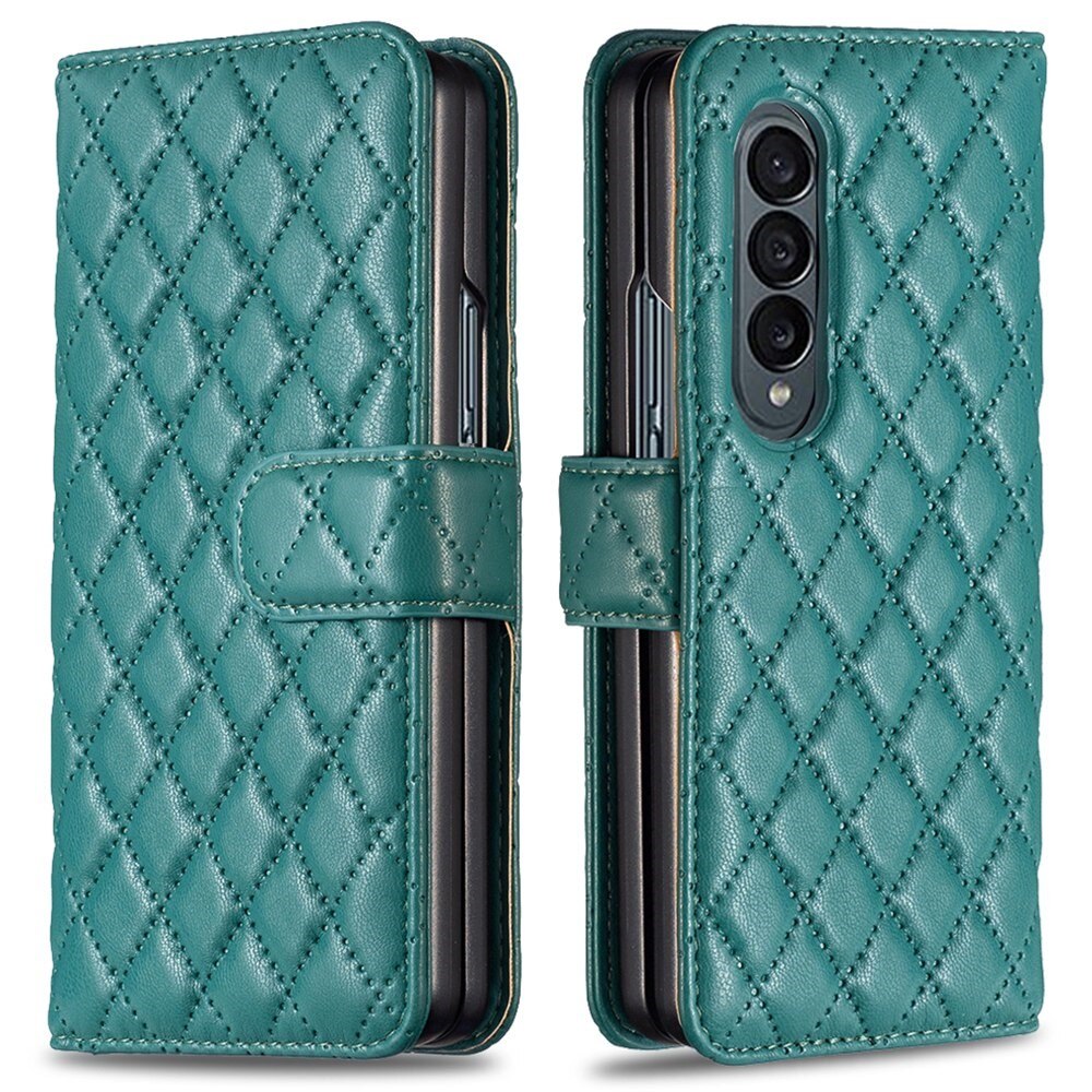 Coque portefeuille matelassé Samsung Galaxy Z Fold 4 Vert