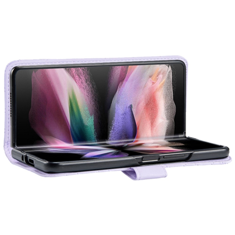 Coque portefeuille matelassé Samsung Galaxy Z Fold 4 Violet