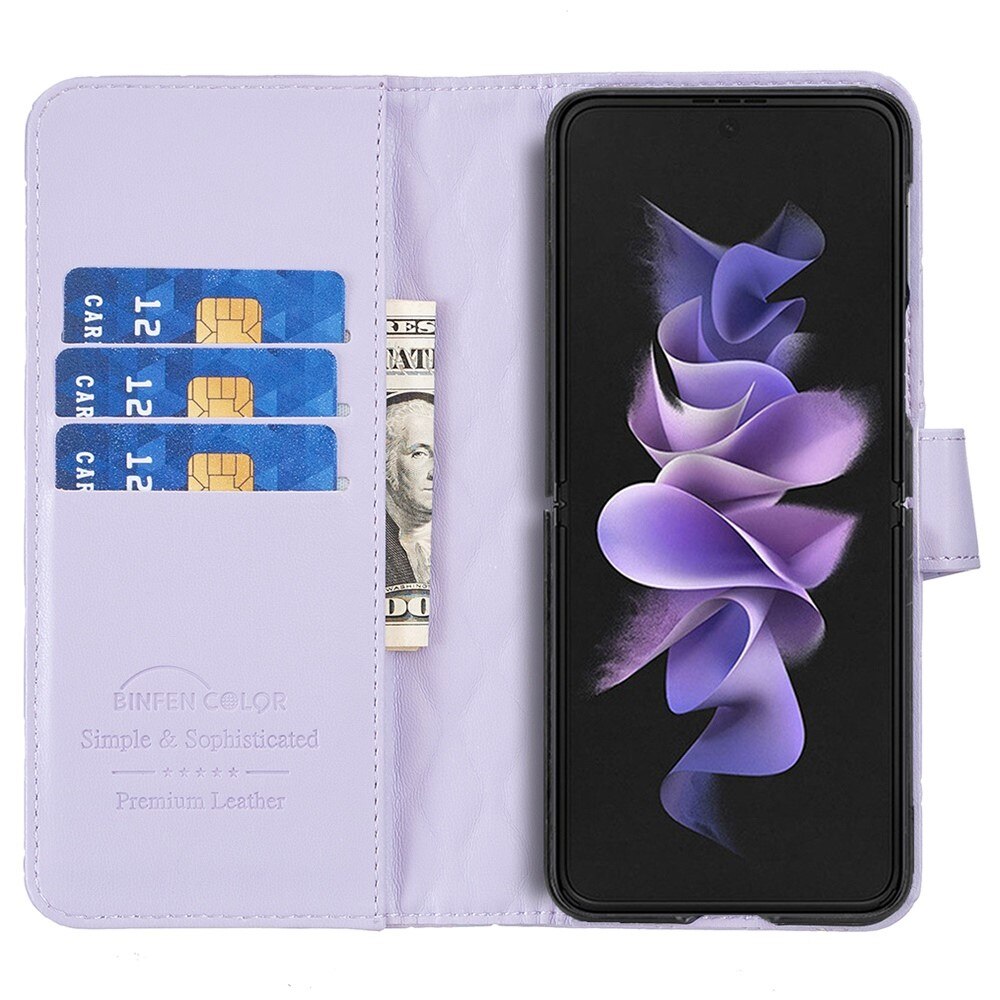 Coque portefeuille matelassé Samsung Galaxy Z Fold 4 Violet