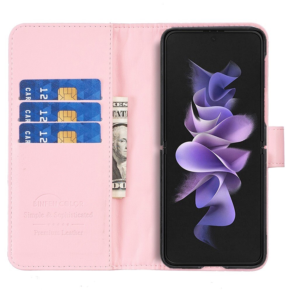 Coque portefeuille matelassé Samsung Galaxy Z Fold 4 Rose