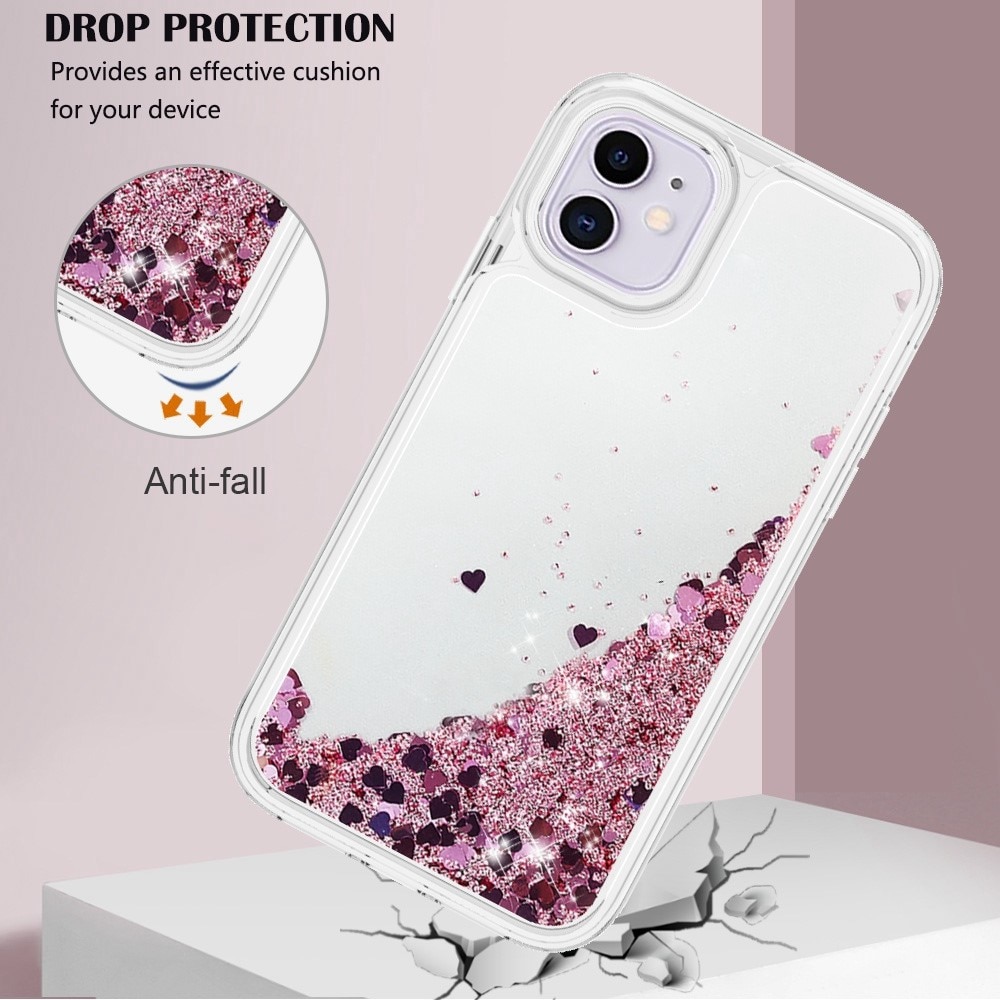 Coque Full Protection Glitter Powder TPU iPhone 11 rose