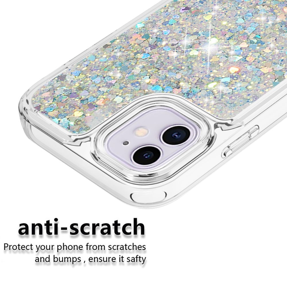 Coque Full Protection Glitter Powder TPU iPhone 11 argent