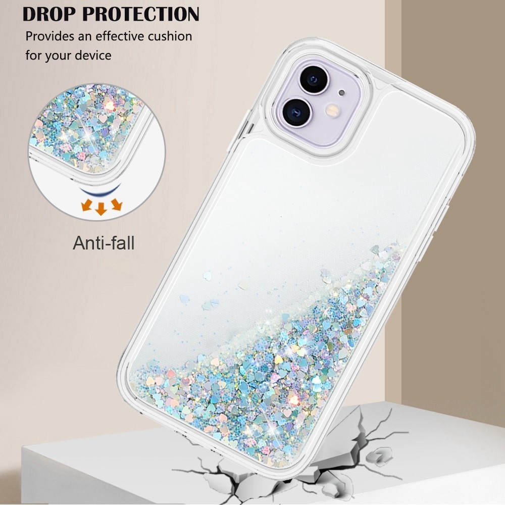 Coque Full Protection Glitter Powder TPU iPhone 11 argent