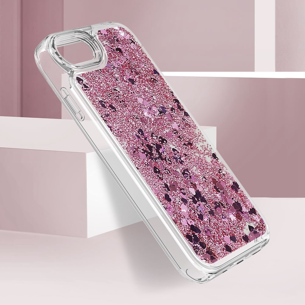 Coque Full Protection Glitter Powder TPU iPhone 7/8/SE rose