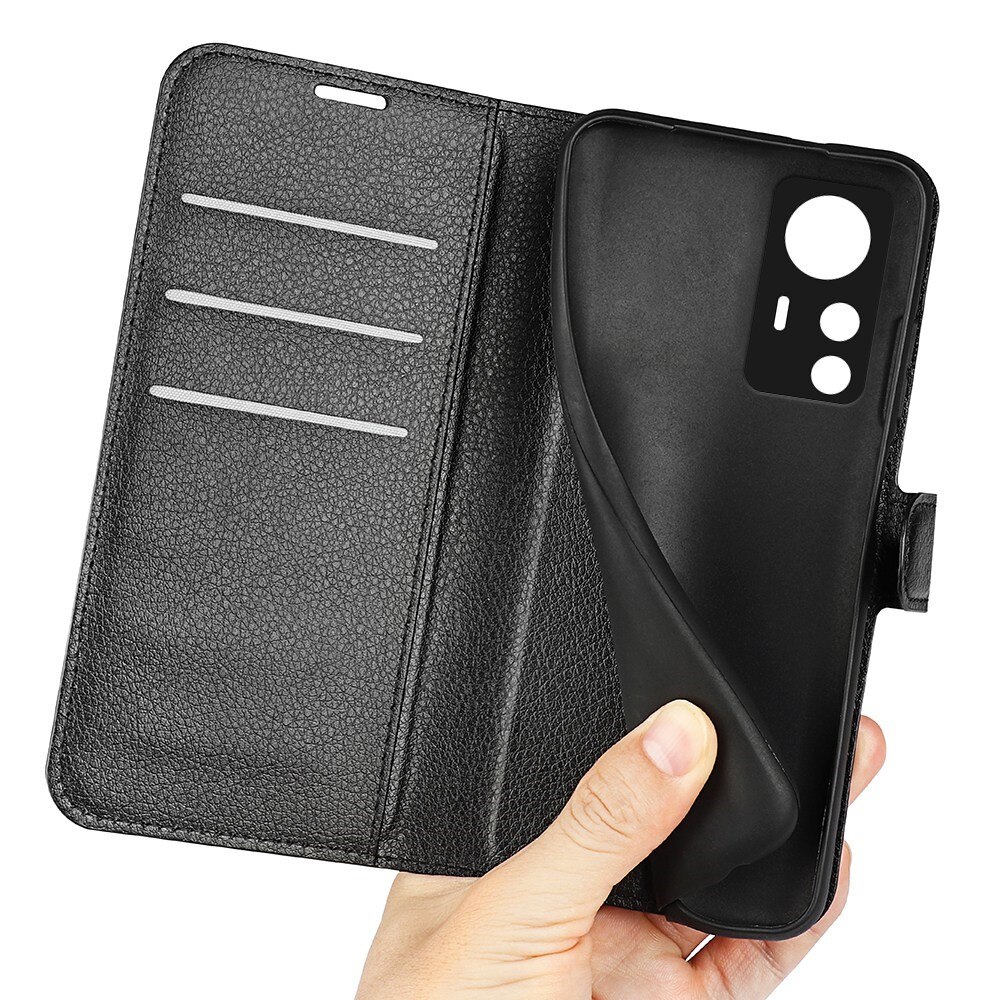 Coque portefeuille Xiaomi 12T/12T Pro, Noir