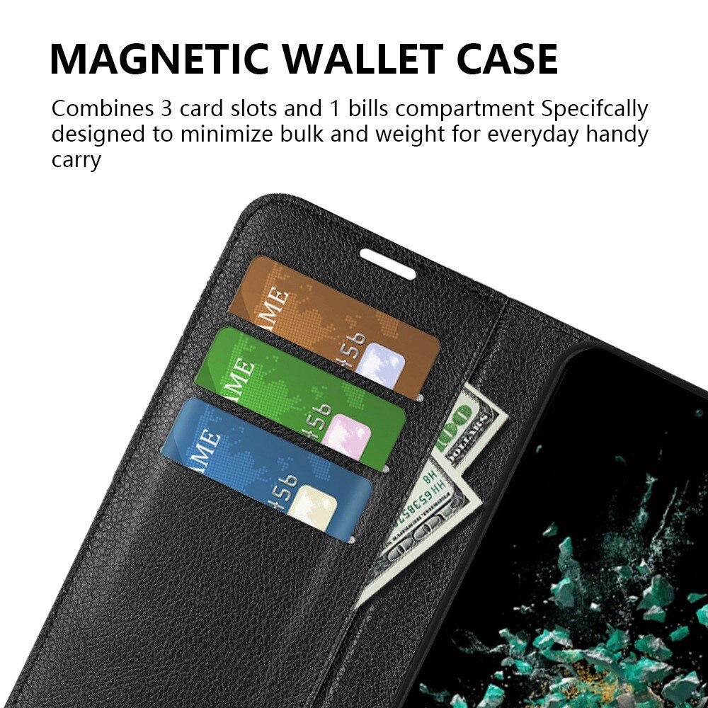 Coque portefeuille  OnePlus 10T, Noir
