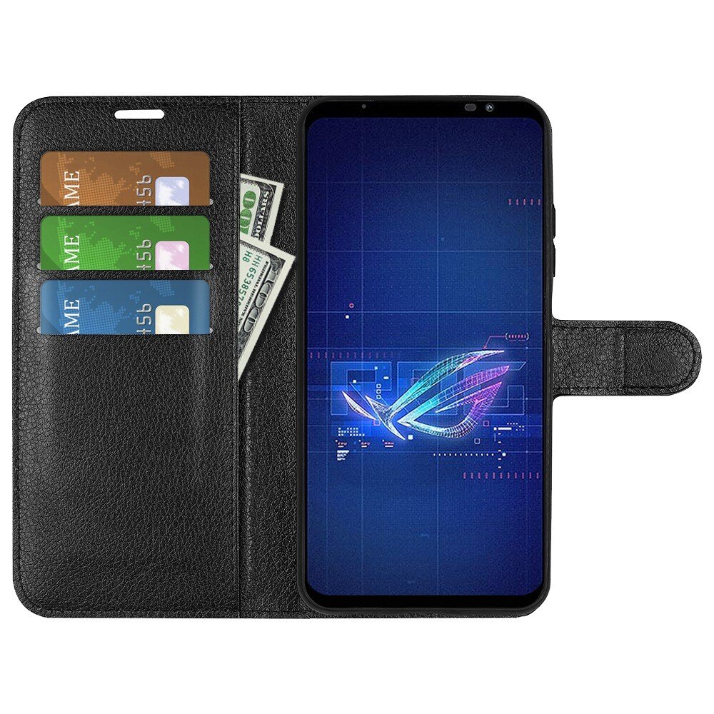 Coque portefeuille Asus ROG Phone 6/ROG Phone 6 Pro, Noir