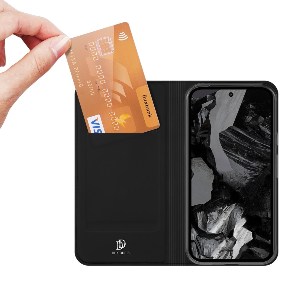 Étui portefeuille Skin Pro Series Google Pixel 8a, Noir