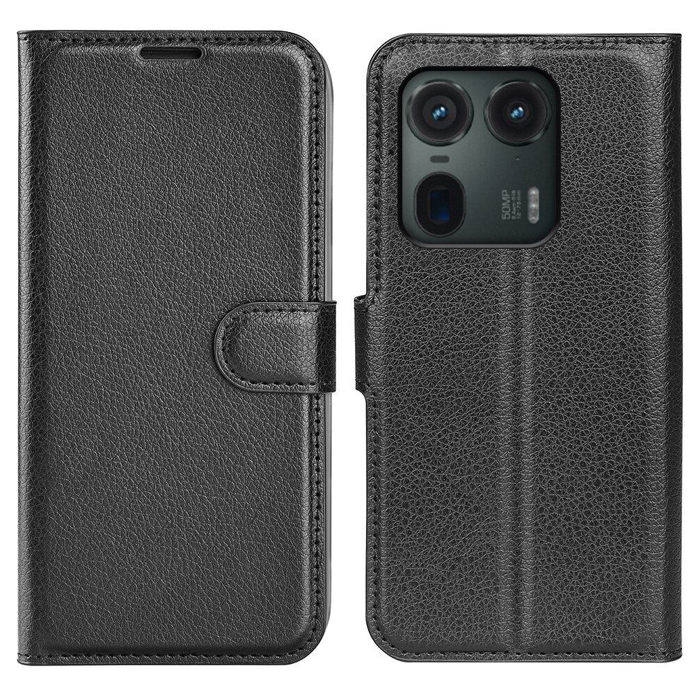 Coque portefeuille Motorola Edge 50 Ultra, Noir