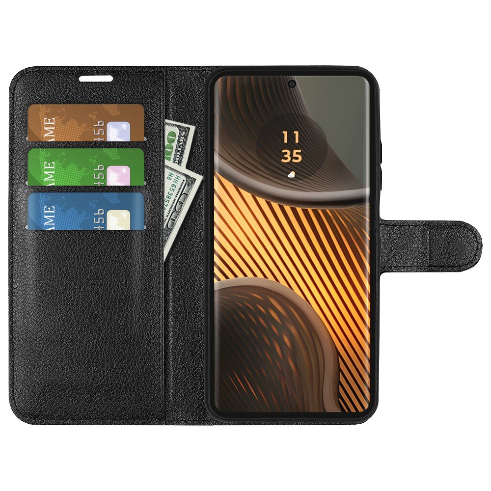 Coque portefeuille Motorola Edge 50 Ultra, Noir