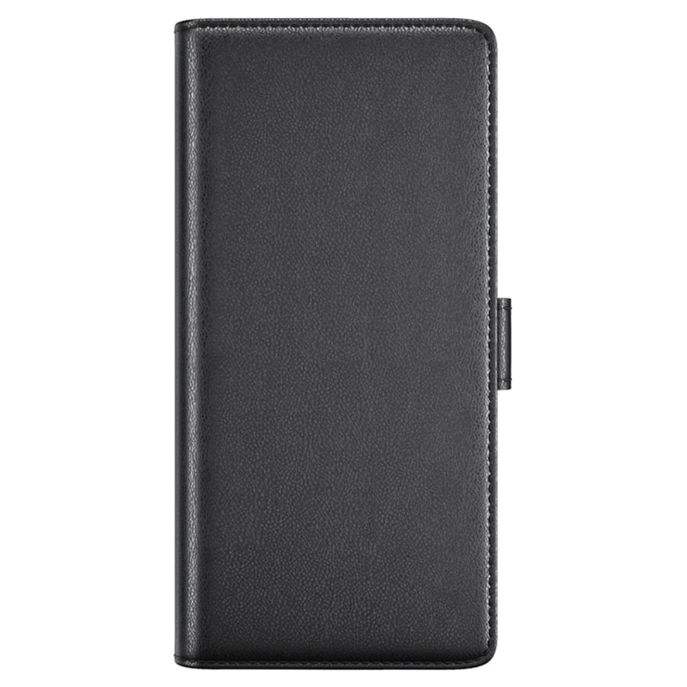 Étui en cuir veritable Motorola Edge 50 Pro, Noir
