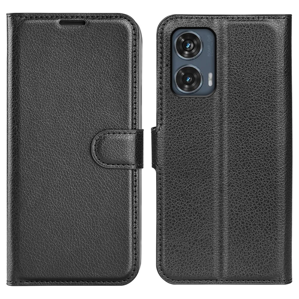 Coque portefeuille Motorola Edge 50 Fusion, noir