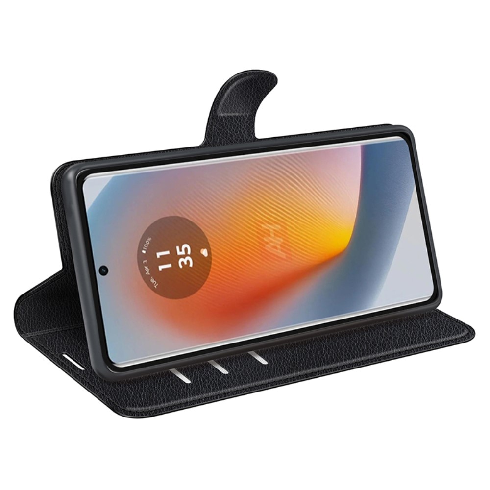 Coque portefeuille Motorola Edge 50 Fusion, Noir
