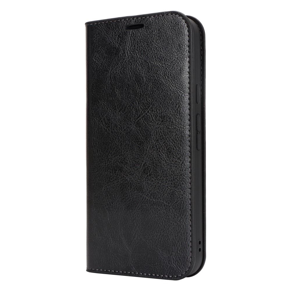 Coque portefeuille en cuir Veritable Google Pixel 9 Pro XL, Noir