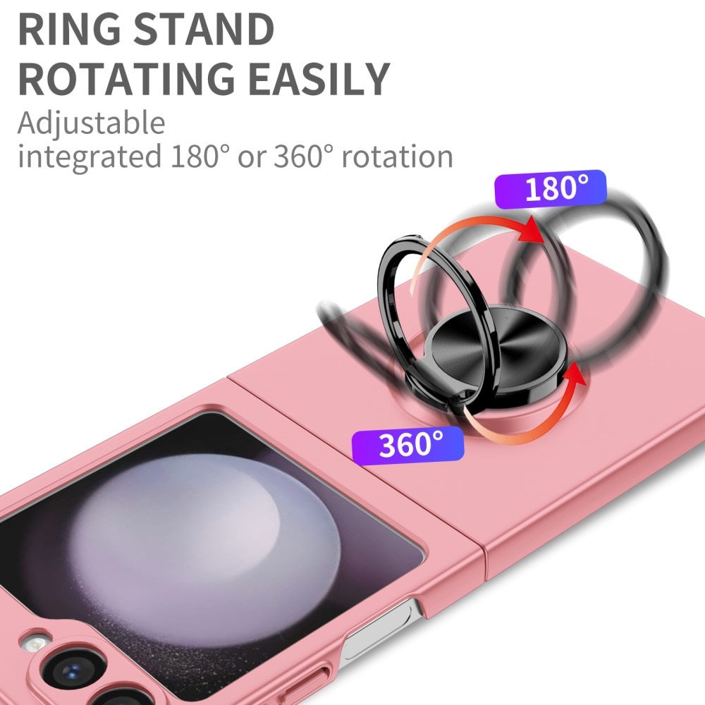 Coque magnétique avec porte-bague Samsung Galaxy Z Flip 6, rose