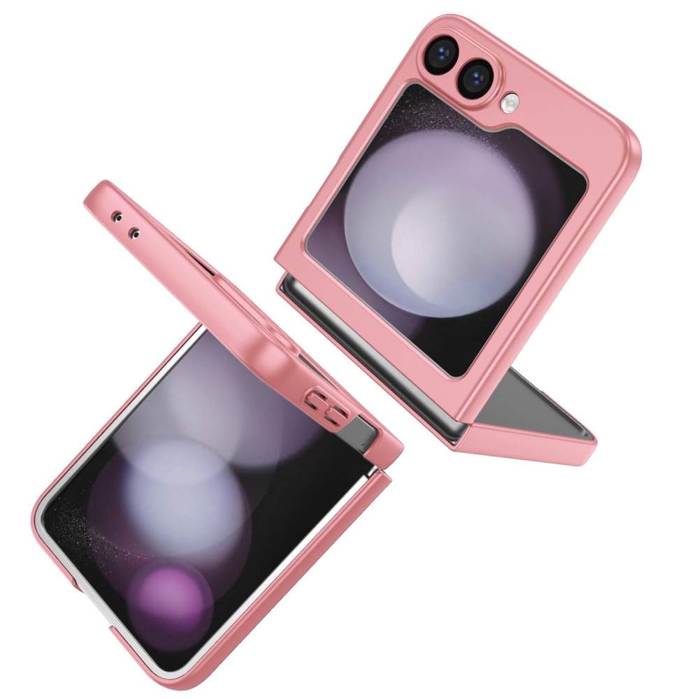 Coque magnétique avec porte-bague Samsung Galaxy Z Flip 6, rose