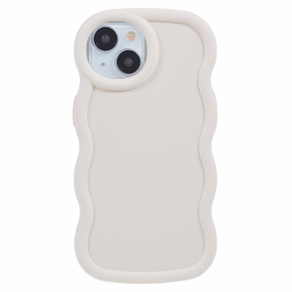 Coque TPU Wavy Edge iPhone 13, Blanc