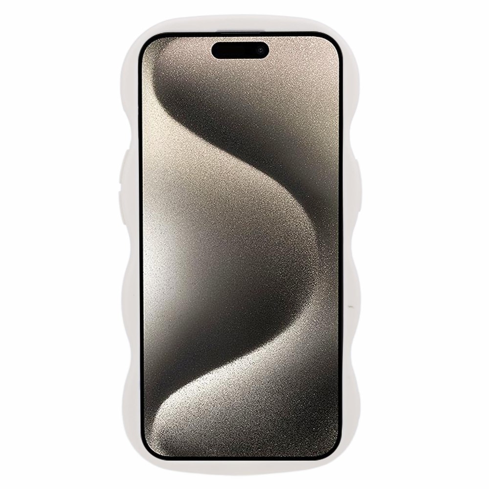 Coque TPU Wavy Edge iPhone 13, Blanc