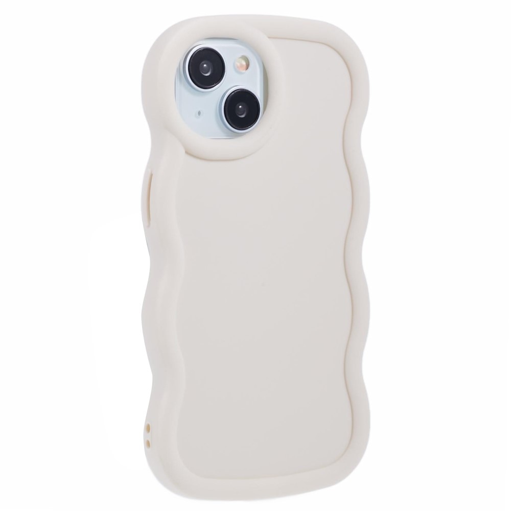 Coque TPU Wavy Edge iPhone 13, Blanc