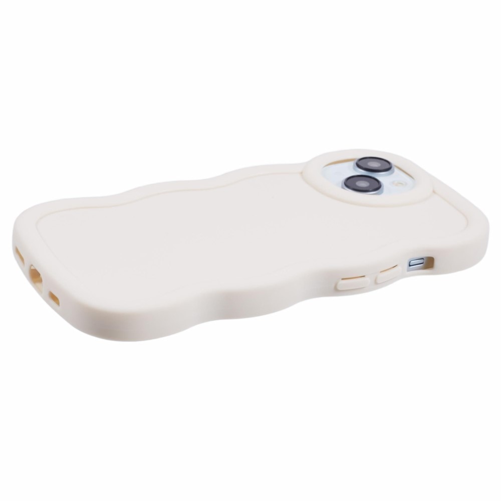Coque TPU Wavy Edge iPhone 13, Blanc