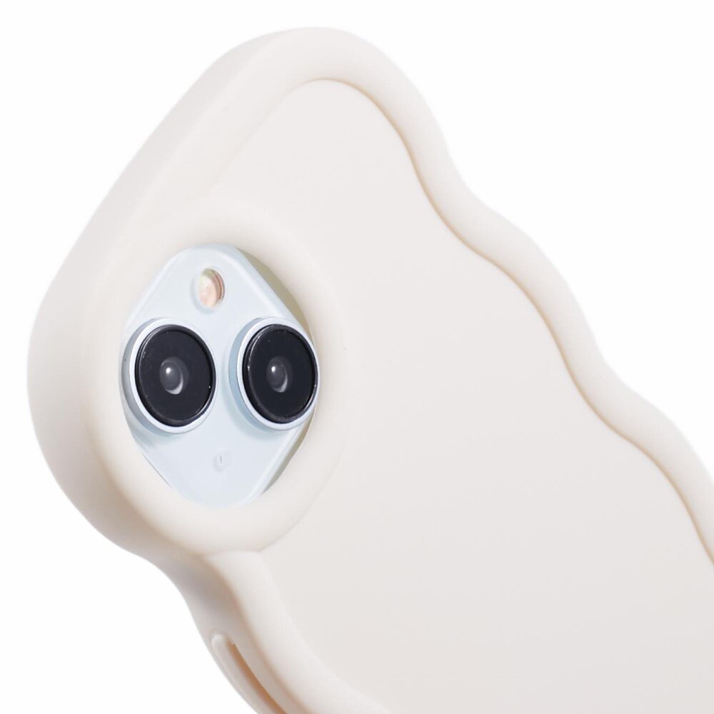 Coque TPU Wavy Edge iPhone 13, Blanc