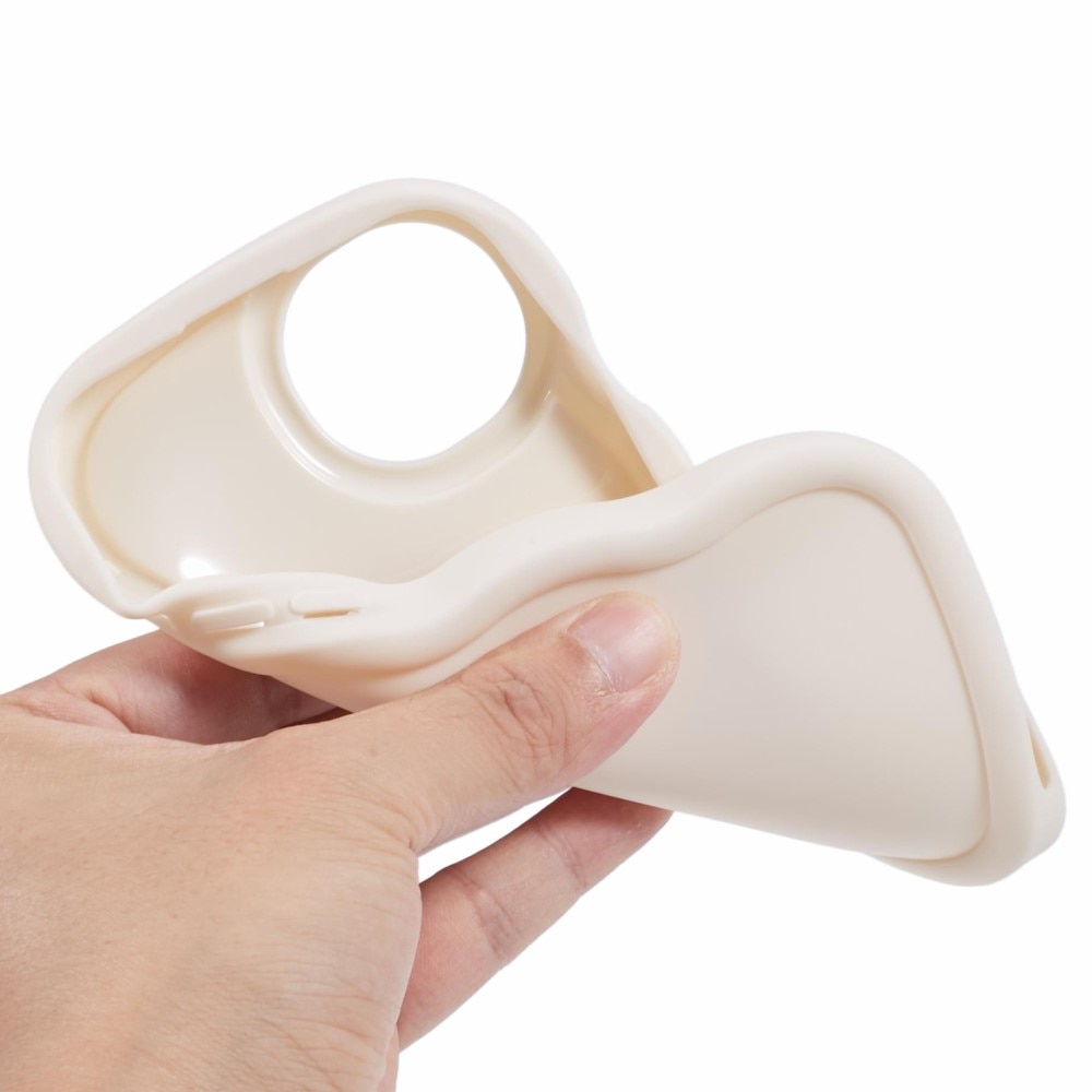 Coque TPU Wavy Edge iPhone 13, Blanc