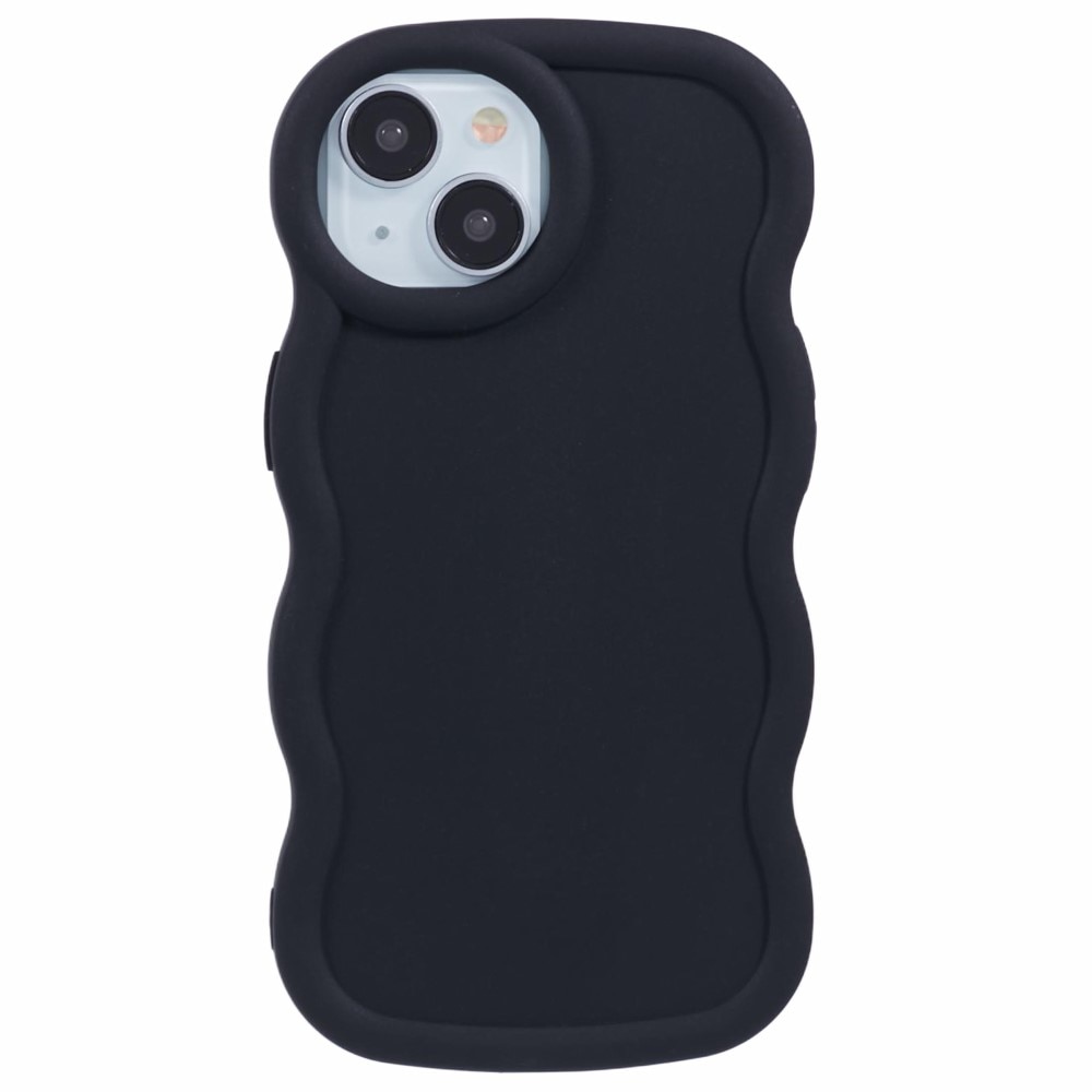 Coque TPU Wavy Edge iPhone 13, Noir
