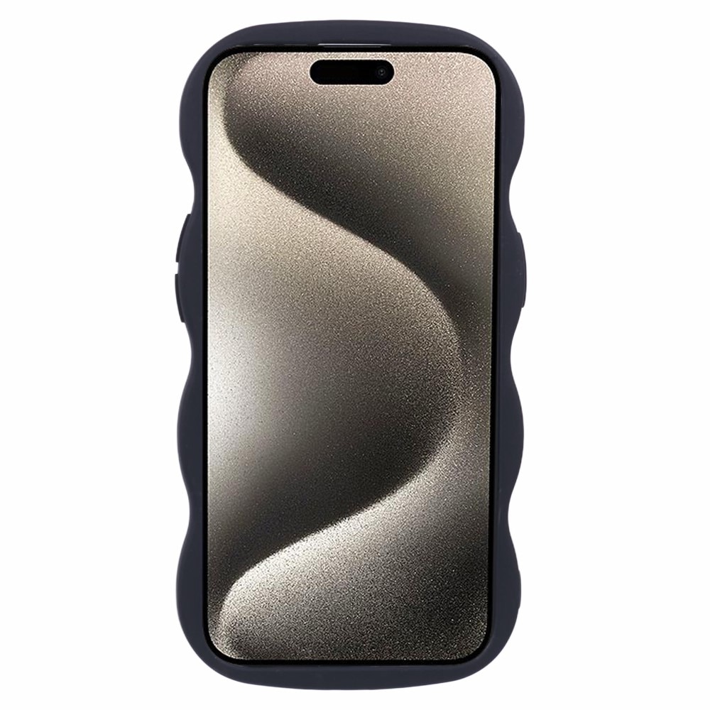 Coque TPU Wavy Edge iPhone 13, Noir