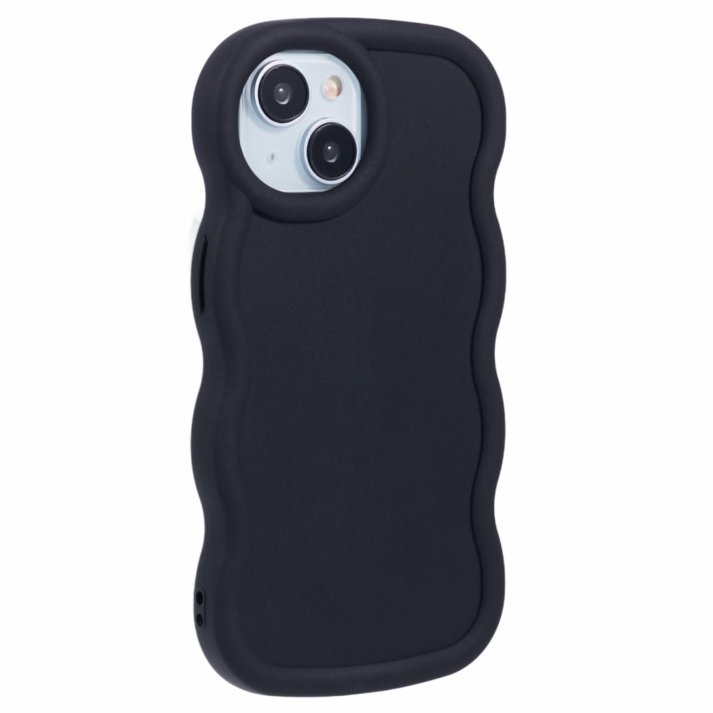 Coque TPU Wavy Edge iPhone 13, Noir