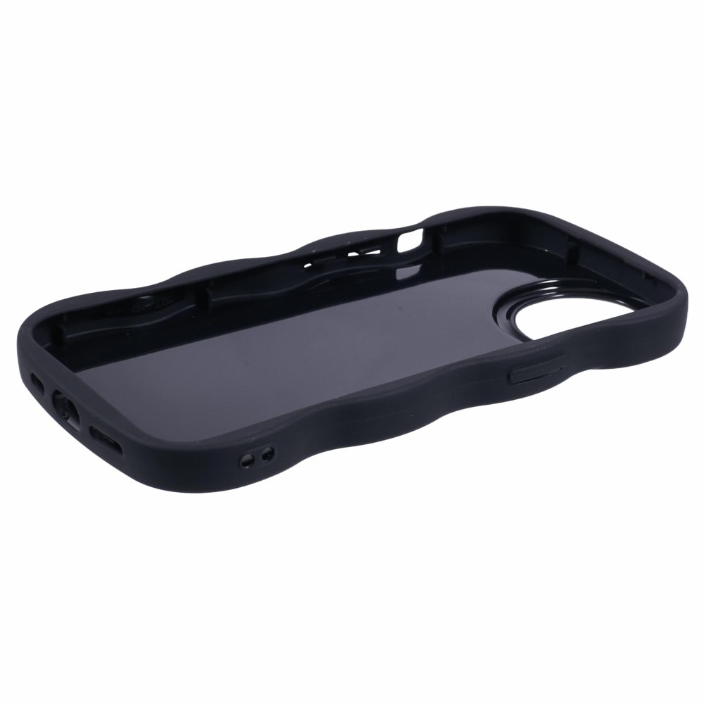 Coque TPU Wavy Edge iPhone 13, Noir