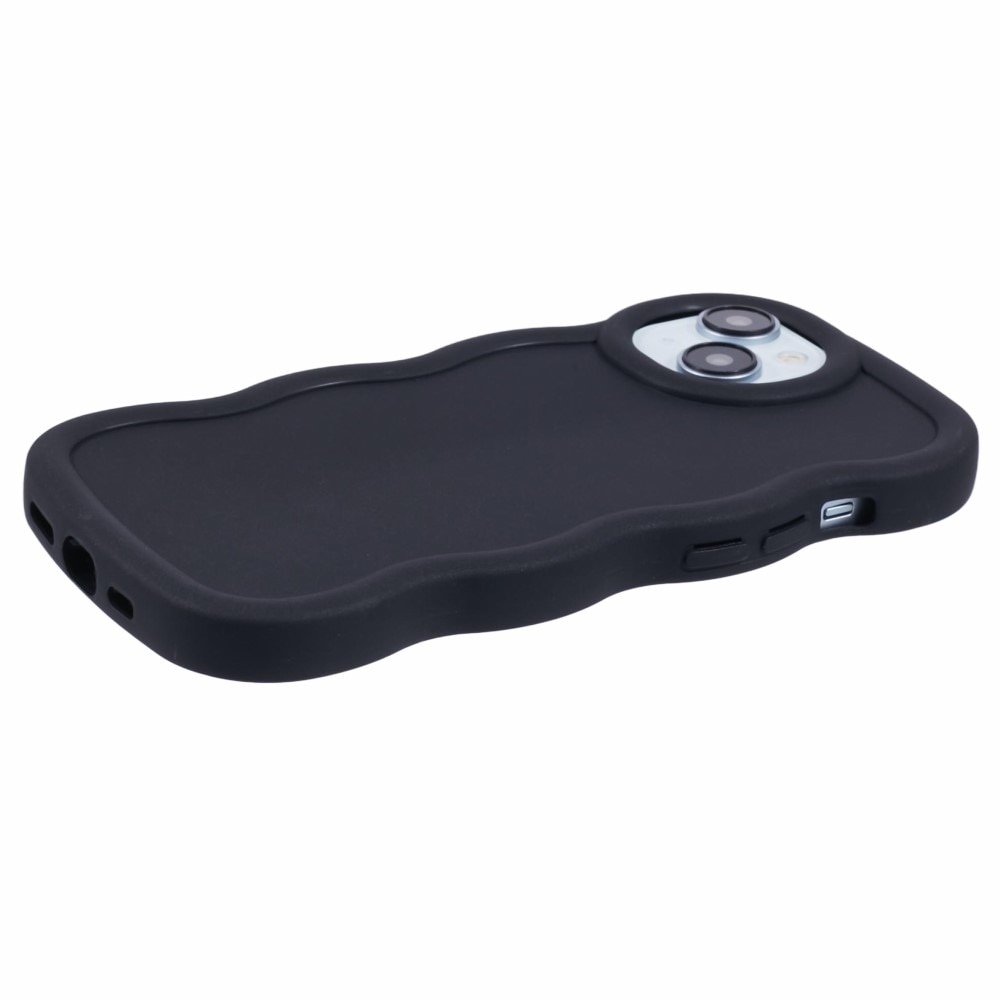 Coque TPU Wavy Edge iPhone 13, Noir