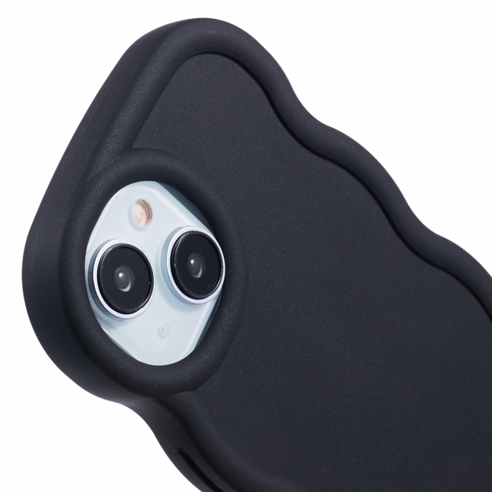 Coque TPU Wavy Edge iPhone 13, Noir